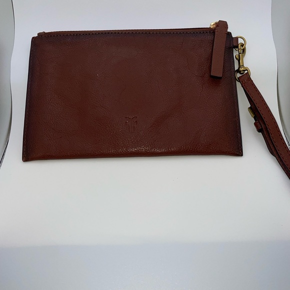 Frye leather wristlet with strap - Cognac. Very gently used. - Picture 2 of 4
